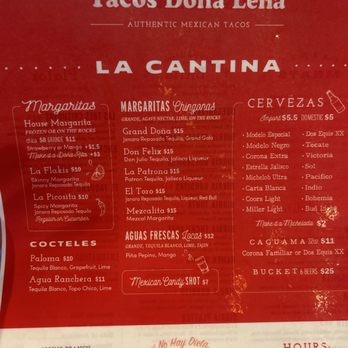 Tacos Doña Lena - Drink menu - Mexican Near Me - Houston, Texas Tacos Doña Lena - Drink menu - Mexican Near Me - Houston, Texas