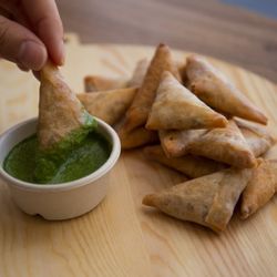 Tikka Take - Tikka Take Mini Samosas with Mint and Yoghurt Dipping Sauce