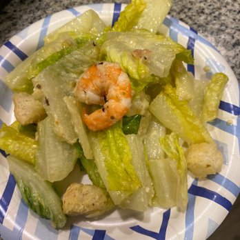 Assaggio - Just showing how small the shrimp is!  We ate our salad but it was so crappy! - Italian Near Me - Mililani, Hawaii