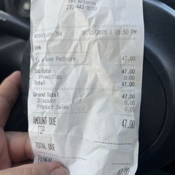 My receipt, the address and the employee