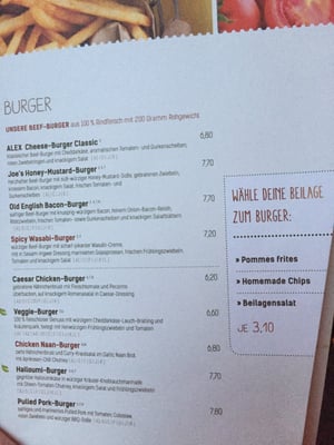 Menu photo 2 Alex Frankfurt, HE Menu photo 2 Alex Frankfurt, HE