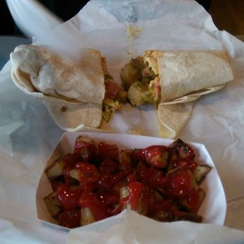 Mozzo Deli  - Breakfast burrito, steak breakfast sandwich, and home fries - Delis Near Me - Mount Pleasant, South Carolina