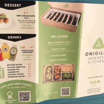 Onigilly - Menu - Japanese Near Me - Daly City, California