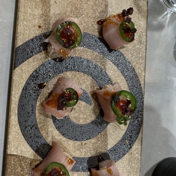 Edo Higan - Our creation of tuna and spicy crab with jalapeño,oyster, quail egg shooter and a tuna special! Delicious and very fresh! - Sushi Bars Near Me - Lone Tree, Colorado
