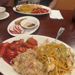 Chopsticks House Restaurant - 2. Combo with hot and sour soup, wonton soup.Chicken chow mein, sweet and sour chicken, pork fried rice, egg rolls, bbq pork.