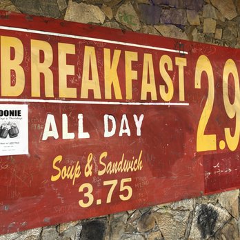 Bon's Off Broadway - All day breakfast sign~ (April 2022) - Breakfast & Brunch Near Me - Vancouver, British Columbia