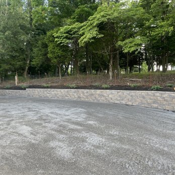 Alpine Landscaping - Retaining wall on side of building. - Landscaping Near Me