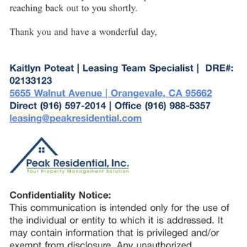 Peak Residential - This is your reply email from a transfer request. Step 1 - Property Management Near Me - Orangevale, California Peak Residential - This is your reply email from a transfer request. Step 1 - Property Management Near Me - Orangevale, California