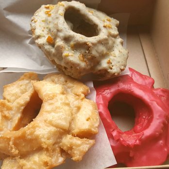 Half and Half Doughnut Co. - Doughnuts in their signature box 2of2 (3/21/21) - Coffee & Tea Near Me - Seattle, Washington Half and Half Doughnut Co. - Doughnuts in their signature box 2of2 (3/21/21) - Coffee & Tea Near Me - Seattle, Washington