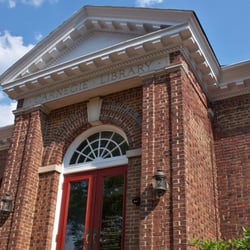 Freehold Public Library - Front entrance of Freehold Public Library, erected 1903, serving the Borough of Freehold.