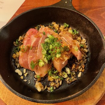Chome - Chu-toro tataki with crunchy puffed rice - Izakaya Near Me - San Francisco, California
