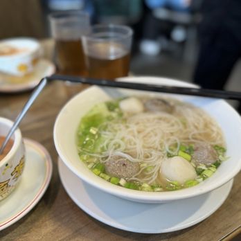 New City Restaurant - Vermicelli soup with fish balls and meatballs - Chinese Near Me - Markham, Ontario