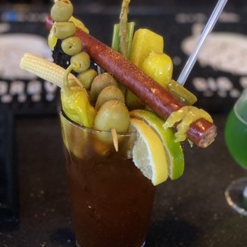 The Cellar Peanut Pub - Best dressed Bloody Mary - Pubs Near Me - Pella, Iowa