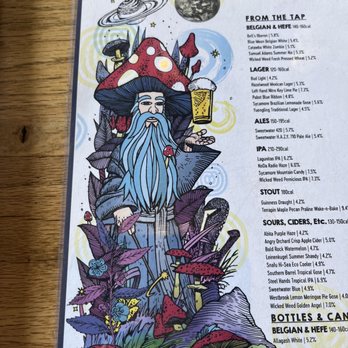 Mellow Mushroom Lexington - Drink menu art - Pizza Near Me - Lexington, South Carolina