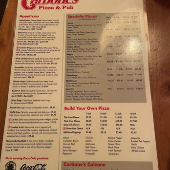 Carbone's Pizzeria - Minneapolis - Menu - Pizza Near Me - Minneapolis, Minnesota