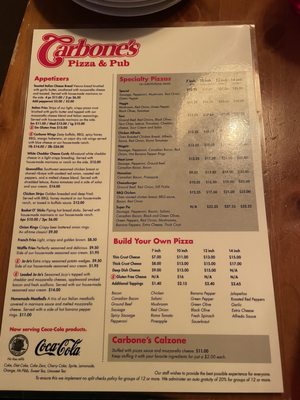 Menu photo 4 Carbone's Pizzeria - Minneapolis Minneapolis, MN