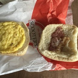Bacon and egg ciabatta