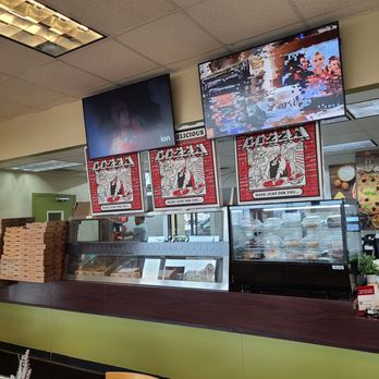 Basil pizza - The ordering counter with some desserts on display. - Italian Near Me - Roanoke, Virginia