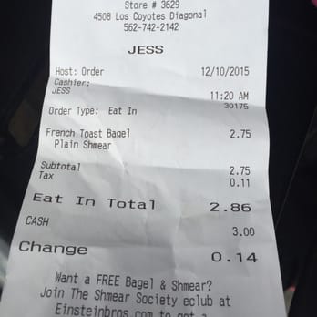Einstein Bros. Bagels - Bagels Near Me - Long Beach, California