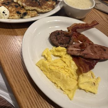 Cracker Barrel Old Country Store - Grandma Grandma's Sampler Pancake Breakfast- blueberry pancakes - Breakfast & Brunch Near Me - Chester, Virginia
