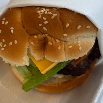 Aloha Hawaiian BBQ - Cheeseburger. Overcooked patty & cheese not melted. - Hawaiian Near Me - Stanton, California Aloha Hawaiian BBQ - Cheeseburger. Overcooked patty & cheese not melted. - Hawaiian Near Me - Stanton, California