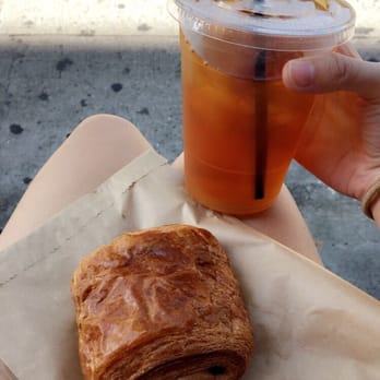 Kinship Coffee - iced rose tea & chocolate croissant - Coffee & Tea Near Me - Astoria, New York Kinship Coffee - iced rose tea & chocolate croissant - Coffee & Tea Near Me - Astoria, New York