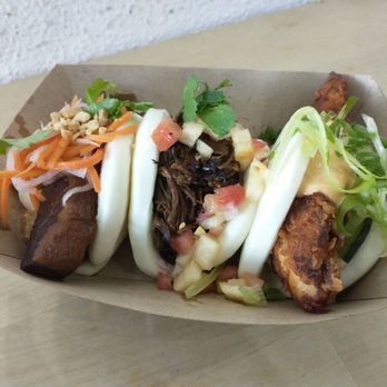 King Bao - Hogzilla (left), Glee Rhee Bao (center), Kickin' Chicken (right) - Asian Fusion Near Me - Orlando, Florida King Bao - Hogzilla (left), Glee Rhee Bao (center), Kickin' Chicken (right) - Asian Fusion Near Me - Orlando, Florida