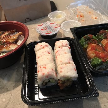 Sumo Express - Unagi Don ($12.95), Snow Crab and Seahawk Rolls ($11.95 each) - Sushi Bars Near Me - Seattle, Washington Sumo Express - Unagi Don ($12.95), Snow Crab and Seahawk Rolls ($11.95 each) - Sushi Bars Near Me - Seattle, Washington