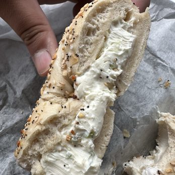 Bagel O's - everything Bagel with Scallion Cream Cheese - Bagels Near Me - Wayne, New Jersey Bagel O's - everything Bagel with Scallion Cream Cheese - Bagels Near Me - Wayne, New Jersey