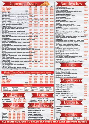 Menu photo 7 Giant Bambinos Pizza Lakeside, CA
