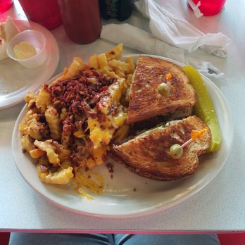 Avalon Diner - Patty melt and bacon cheese fries. - Diners Near Me - Houston, Texas