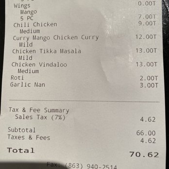 Curry Mango - Total spent. - Indian Near Me - Lakeland, Florida Curry Mango - Total spent. - Indian Near Me - Lakeland, Florida