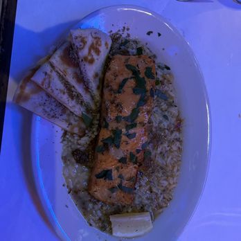 Ouzo Cafe - Lemon baked salmon - Greek Near Me - Milwaukee, Wisconsin