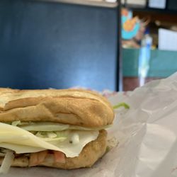 Robin’s Cafe - Customized sub with Provolone and veggies