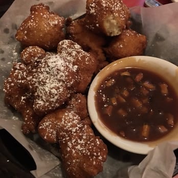 Brewed - Ricotta Fritters with Caramel Apple Sauce (HOLY COW) - Coffee & Tea Near Me - Fort Worth, Texas Brewed - Ricotta Fritters with Caramel Apple Sauce (HOLY COW) - Coffee & Tea Near Me - Fort Worth, Texas