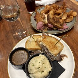Prime Rib Dip with Mashed instead of fries Rueben with fries Prime Rib Dip with Mashed instead of fries Rueben with fries