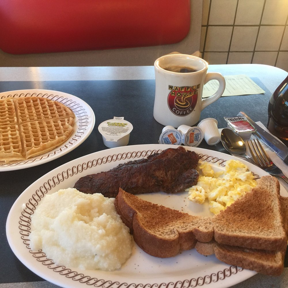 Waffle House - $2 coffee $9.70 breakfast steak $3.40 Waffle Total including tax $16.35 - American Near Me - Katy, Texas Waffle House - $2 coffee $9.70 breakfast steak $3.40 Waffle Total including tax $16.35 - American Near Me - Katy, Texas