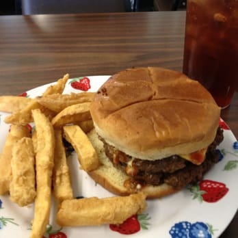 Basket Shack - Double super cheese burger added mayo and battered french fries. Finished off with of course, a sweet tea. - American Near Me - Canton, Georgia Basket Shack - Double super cheese burger added mayo and battered french fries. Finished off with of course, a sweet tea. - American Near Me - Canton, Georgia