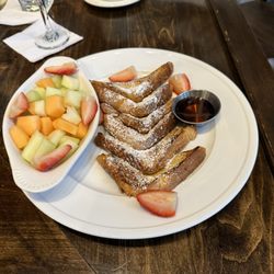 Brink Bar & Grill - Brunch special French toast with fruit.