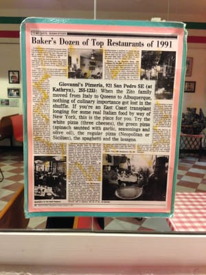 Menu photo 7 Giovanni's Pizzeria Albuquerque, NM