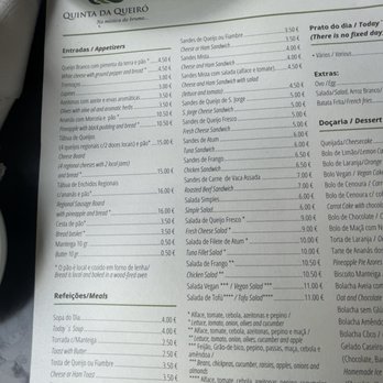 Quinta Da Quiero - Menu - Tea Rooms Near Me - Sete Cidades, 20 Quinta Da Quiero - Menu - Tea Rooms Near Me - Sete Cidades, 20