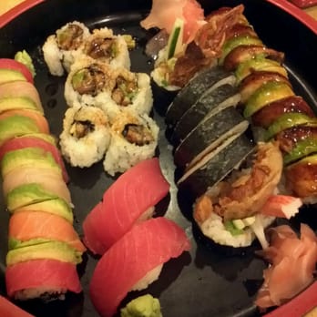 Genki - Rainbow rolls, eel and avacado, tuna nigiri, soft shell crab roll, dragon roll. - Japanese Near Me - Wilmington, North Carolina Genki - Rainbow rolls, eel and avacado, tuna nigiri, soft shell crab roll, dragon roll. - Japanese Near Me - Wilmington, North Carolina
