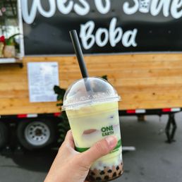 Chocolate malt boba milk with pastilla