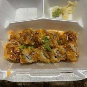 Palma’s - Crispy Crazy Roll(cream cheese, cucumber, krab, then deep fried and topped w/ crunch, eel sauce and spicy mayo) - Food Trucks Near Me - Crestview, Florida Palma’s - Crispy Crazy Roll(cream cheese, cucumber, krab, then deep fried and topped w/ crunch, eel sauce and spicy mayo) - Food Trucks Near Me - Crestview, Florida