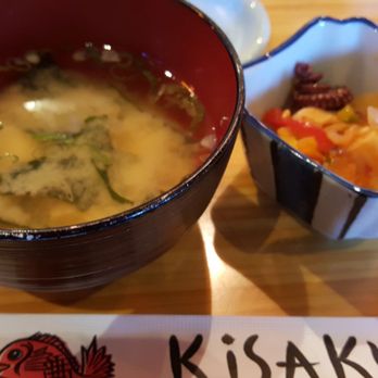 Kisaku Sushi - Miso and starter from chef (8/17/17) - Sushi Bars Near Me - Seattle, Washington Kisaku Sushi - Miso and starter from chef (8/17/17) - Sushi Bars Near Me - Seattle, Washington