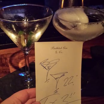 Bathtub Gin - Receipt with our empty drinks - Cocktail Bars Near Me - Seattle, Washington Bathtub Gin - Receipt with our empty drinks - Cocktail Bars Near Me - Seattle, Washington