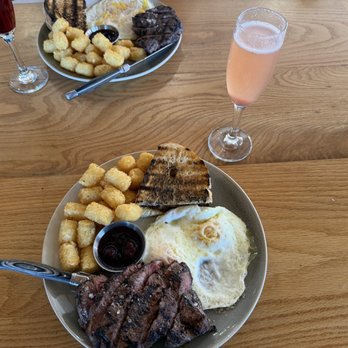 Biest Italian Kitchen - Steak and egg breakfast and mimosas. - Italian Near Me - Rancho Cucamonga, California