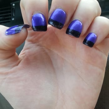 Lavish Nails - Two tone full set of solar acrylic nails. :) - Nail Salons Near Me - Vancouver, Washington