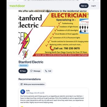 Stanford Electric - Electricians Near Me