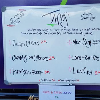 Yoko Loko - Taco menu - Food Trucks Near Me - Groton, Connecticut